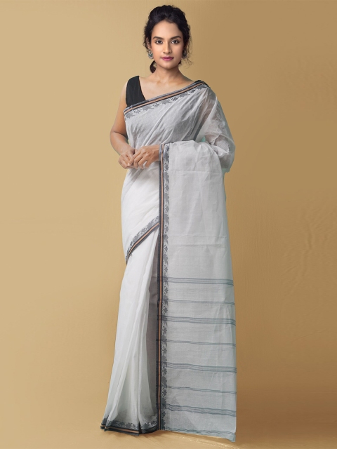 Unnati Silks Women Cream-Coloured & Grey Pure Handloom Bengal Tant Cotton Sustainable Saree
Unnati Silks Women Cream-Coloured & Grey Pure Handloom Bengal Tant Cotton Sustainable Saree