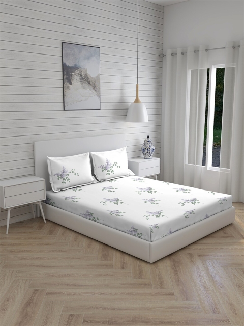 Boutique Living India White & Purple Floral 300 TC King Bedsheet with 2 Pillow Covers
Boutique Living India White & Purple Floral 300 TC King Bedsheet with 2 Pillow Covers