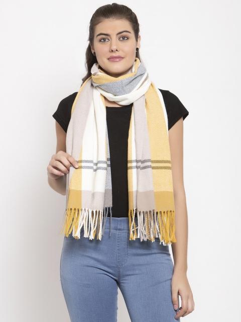 LOOM LEGACY Women Yellow Acrylic Woolen Stole