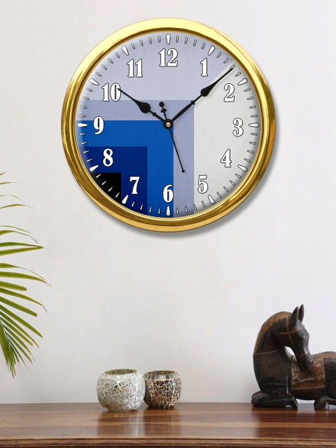 999Store Blue & Grey Printed Contemporary Wall Clock