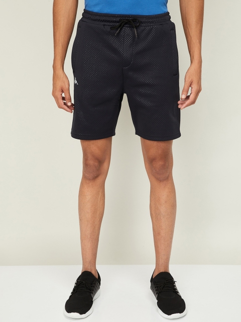 Kappa Men Navy Blue Solid Sports Shorts