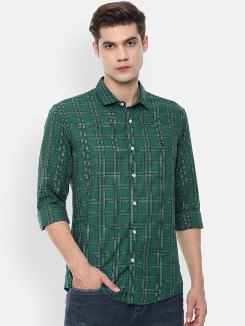 Louis Philippe Jeans Men Green & White Slim Fit Opaque Checked Pure Cotton Casual Shirt
Louis Philippe Jeans Men Green & White Slim Fit Opaque Checked Pure Cotton Casual Shirt
