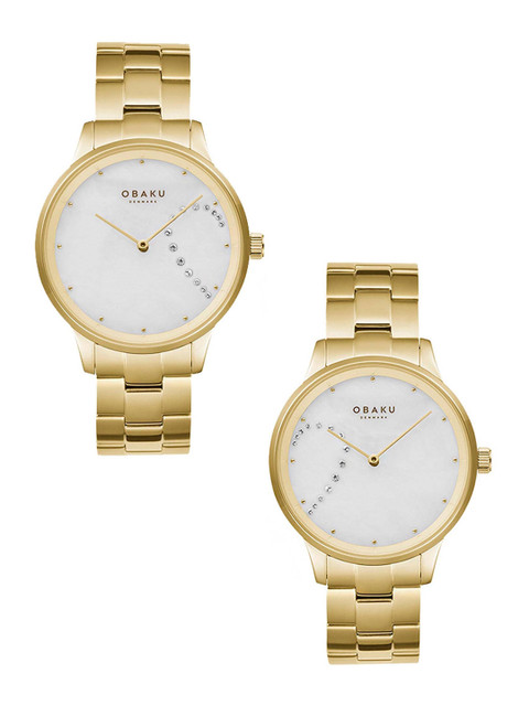 Obaku Stainless Steel Bracelet Style Straps His and Her Analogue Watches V247PMGWSG, White
Obaku Stainless Steel Bracelet Style Straps His and Her Analogue Watches V247PMGWSG, White