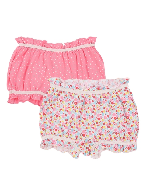 Pantaloons Baby Girls Pack Of 2 Assorted Pure Cotton Bloomer Briefs 205000006002525
