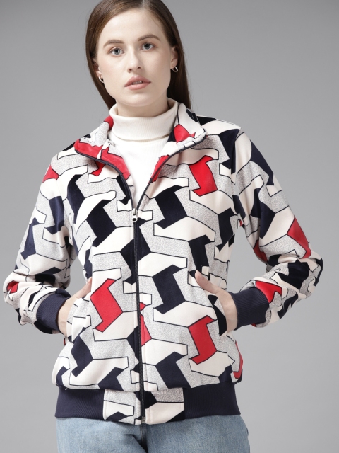 Cayman Women Off White Printed Sweatshirt