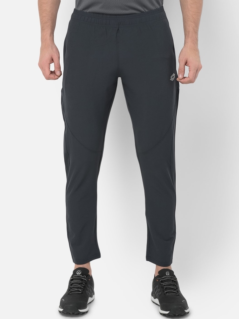 Lotto Men Grey Solid Track Pants