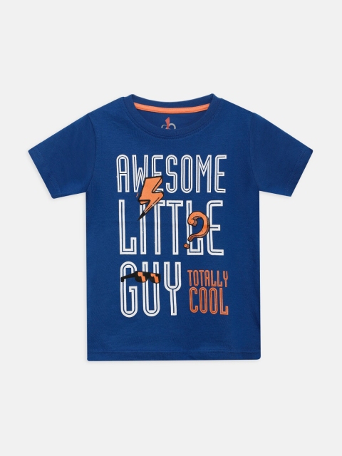 THETA Boys Blue Printed T-shirt