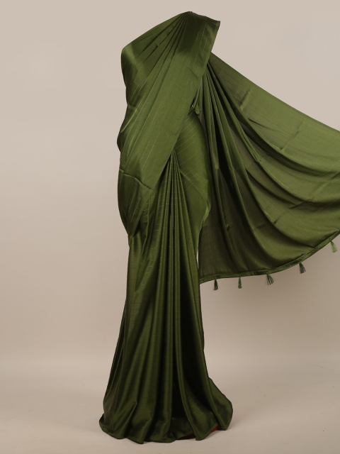 Pothys Green Satin Saree