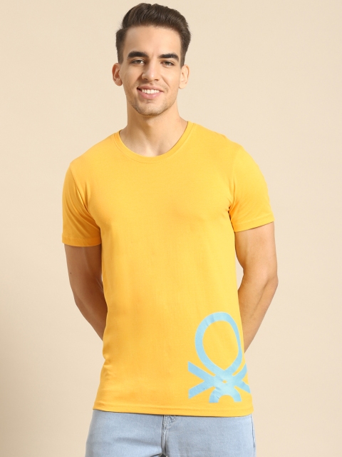United Colors of Benetton Men Mustard Yellow & Blue Brand Logo Printed V-Neck T-shirt
United Colors of Benetton Men Mustard Yellow & Blue Brand Logo Printed V-Neck T-shirt