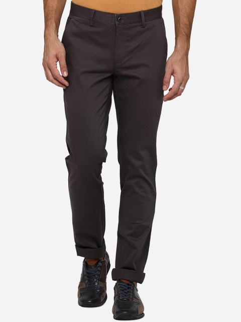 JADE BLUE Men Grey Slim Fit Chinos Trousers