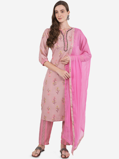 Ashnaina Women Pink Ethnic Motifs Embroidered Panelled Kurta with Trousers & With Dupatta
Ashnaina Women Pink Ethnic Motifs Embroidered Panelled Kurta with Trousers & With Dupatta