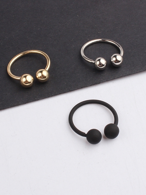 URBANIC Women Set of 3 Adjustable Toe Rings, Silver