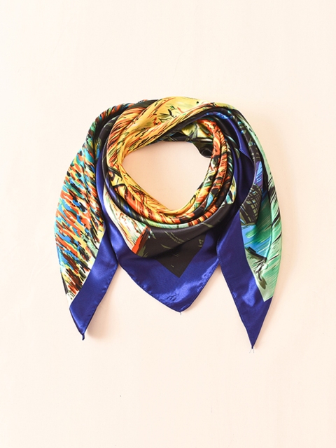 URBANIC Women Blue & Yellow Printed Scarf
