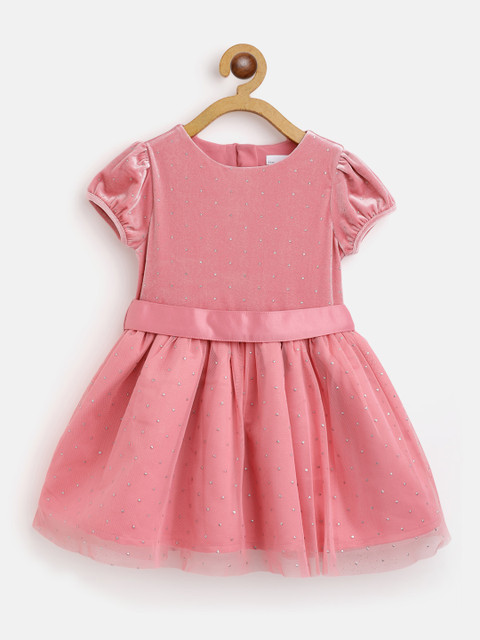 Marks & Spencer Girls Peach-Coloured & Silver Ditsy Embellished Velvet Finish A-Line Dress
Marks & Spencer Girls Peach-Coloured & Silver Ditsy Embellished Velvet Finish A-Line Dress