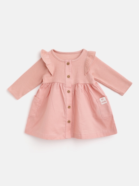 Marks & Spencer Girls Dusty Pink Solid Fit & Flare Dress with Ruffles Detail
Marks & Spencer Girls Dusty Pink Solid Fit & Flare Dress with Ruffles Detail