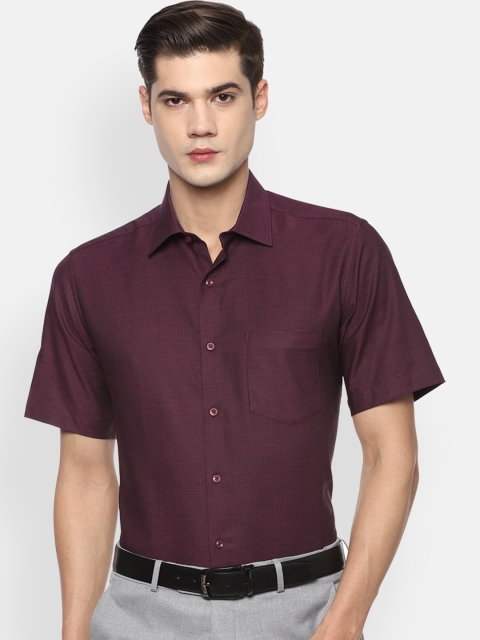 Van Heusen Men Maroon Opaque Formal Shirt