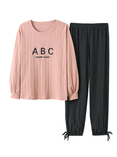 URBANIC Women Pink & Black Self-Striped Cotton Pyjama Set with Typography Print Detail
URBANIC Women Pink & Black Self-Striped Cotton Pyjama Set with Typography Print Detail