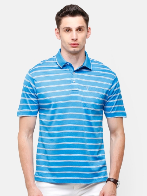 Classic Polo Men Turquoise Blue Striped Polo Collar Pockets Pure Cotton T-shirt
Classic Polo Men Turquoise Blue Striped Polo Collar Pockets Pure Cotton T-shirt