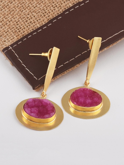 Tistabene Pink Contemporary Drop Earrings