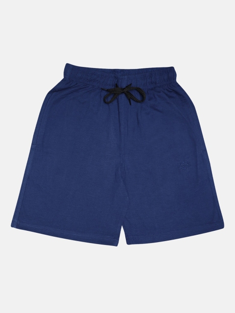 CHIMPRALA Boys Navy Blue Cotton Regular Shorts