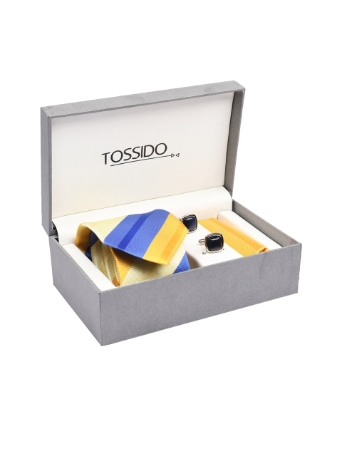 Tossido Men Blue & Yellow Accessory Gift Set