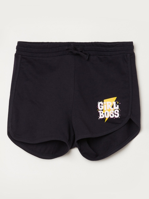 Fame Forever by Lifestyle Girls Navy Blue Regular Shorts
