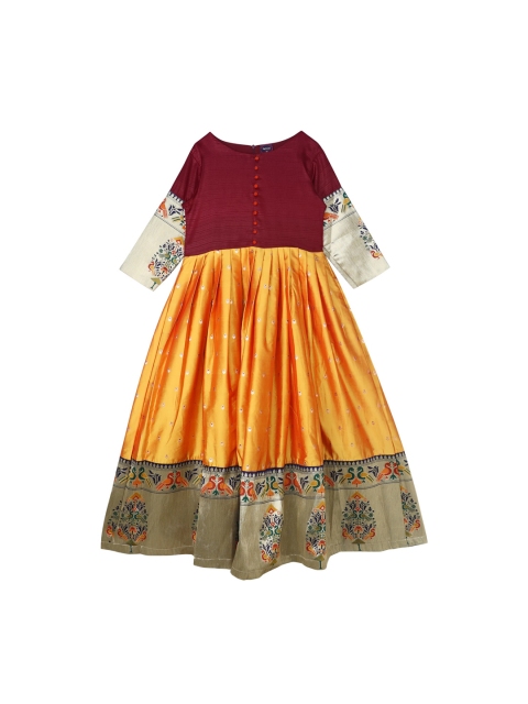 Ishin Girls Maroon & Mustard Yellow Ethnic Motifs Printed Ethnic Maxi Fit & Flare Dress
Ishin Girls Maroon & Mustard Yellow Ethnic Motifs Printed Ethnic Maxi Fit & Flare Dress
