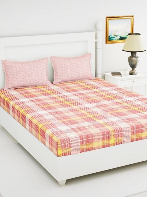 BIANCA Red & Yellow Geometric 144 TC Queen Pure Cotton Bedsheet with 2 Pillow Covers
BIANCA Red & Yellow Geometric 144 TC Queen Pure Cotton Bedsheet with 2 Pillow Covers