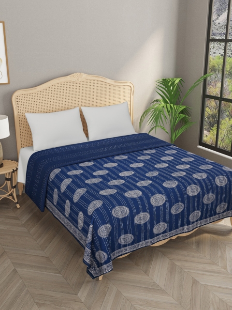 Gulaab Jaipur Blue & White Handblock Kantha Printed Cotton 650 TC Double King Bed Cover
Gulaab Jaipur Blue & White Handblock Kantha Printed Cotton 650 TC Double King Bed Cover