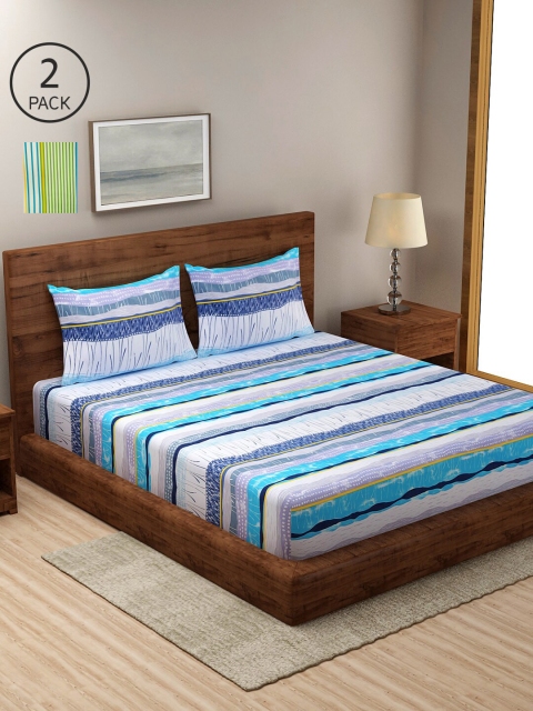 NEUDIS Multicoloured Printed Cotton 240 TC 2 King Bedsheet With 4 Pillow Covers, Multi
NEUDIS Multicoloured Printed Cotton 240 TC 2 King Bedsheet With 4 Pillow Covers, Multi