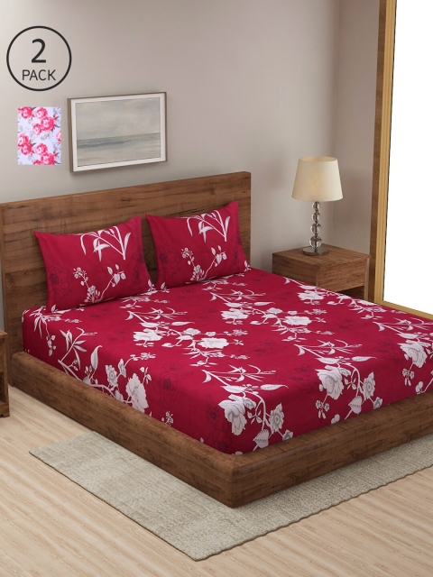 NEUDIS Pack Of 2 240 TC Geometric Printed King Bedsheet with Pillow Cover, Maroon
NEUDIS Pack Of 2 240 TC Geometric Printed King Bedsheet with Pillow Cover, Maroon