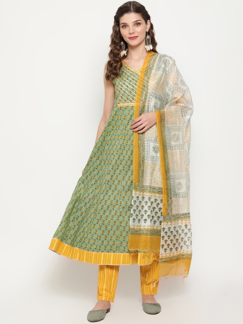 Luni Women Green Ethnic Motifs Printed Regular Gotta Patti Pure Cotton Kurta with Trousers & With Dupatta
Luni Women Green Ethnic Motifs Printed Regular Gotta Patti Pure Cotton Kurta with Trousers & With Dupatta