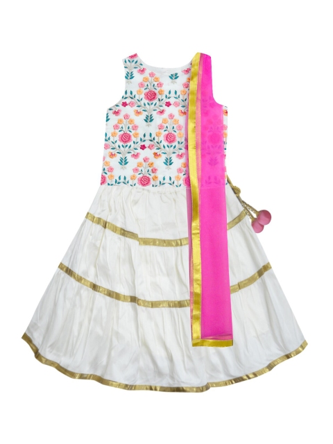 A.T.U.N. Girls Cream-Coloured & Pink Embroidered Ready to Wear Lehenga & Blouse & Dupatta
A.T.U.N. Girls Cream-Coloured & Pink Embroidered Ready to Wear Lehenga & Blouse & Dupatta