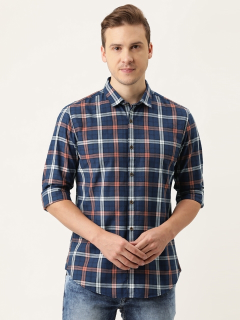 Peter England Casuals Men Navy Blue & White Slim Fit Tartan Checked Cotton Casual Shirt
Peter England Casuals Men Navy Blue & White Slim Fit Tartan Checked Cotton Casual Shirt