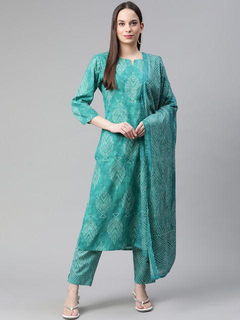 PIROH Women Blue Ethnic Motifs Printed Regular Pure Cotton Kurta with Trousers & With Dupatta
PIROH Women Blue Ethnic Motifs Printed Regular Pure Cotton Kurta with Trousers & With Dupatta