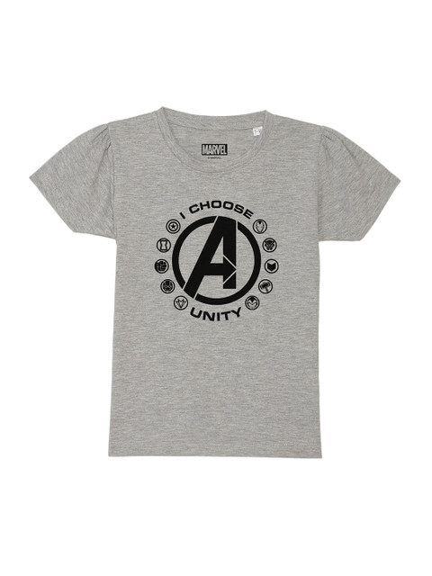 Marvel by Wear Your Mind Girls Grey & Black Avengers Printed Pure Cotton T-shirt
Marvel by Wear Your Mind Girls Grey & Black Avengers Printed Pure Cotton T-shirt