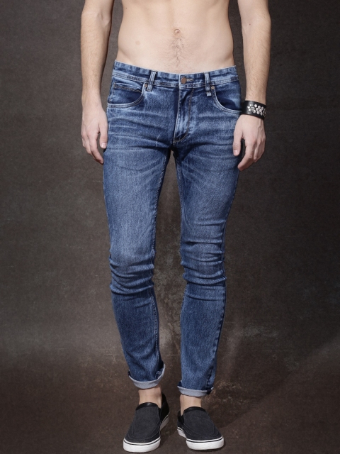 Roadster Men Blue Mid-Rise Low Distress Jeans
