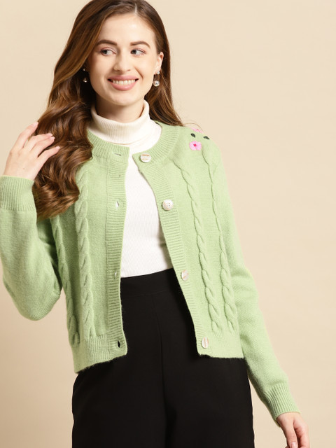 COVER STORY Women Green Sweater Vest
COVER STORY Women Green Sweater Vest