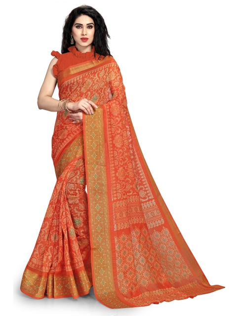 KALINI Red Floral Bagh Saree