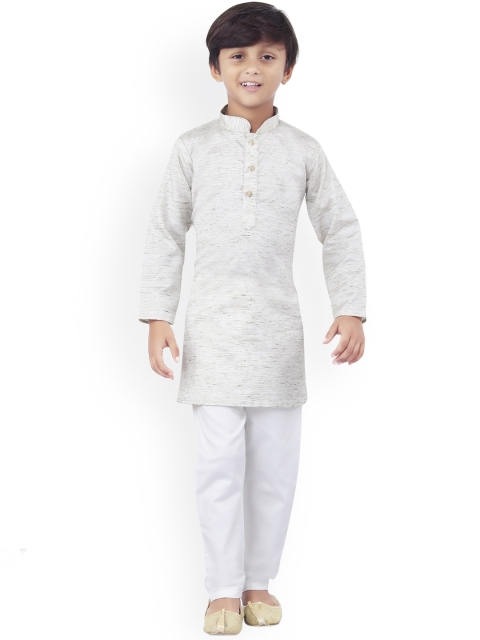 Nakshi by Yug Boys Green Pure Cotton Kurta with Pyjamas
