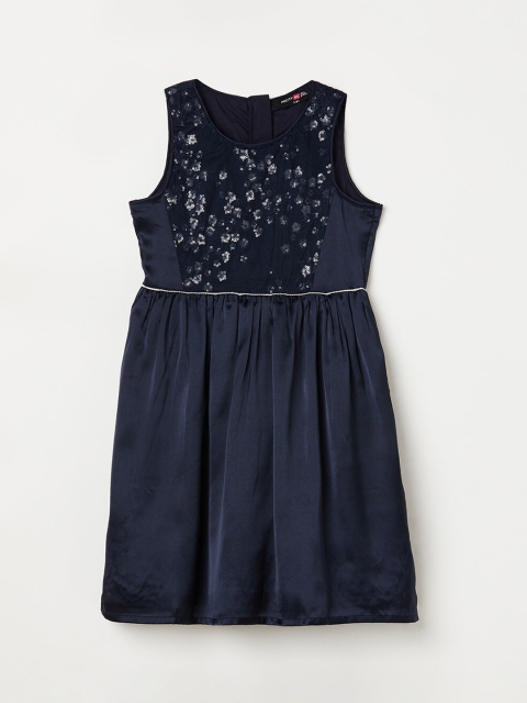Pretty Me by Fame Forever Girls Blue Floral A-Line Dress