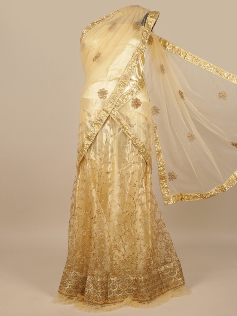 Pothys Woman Cream-Coloured & Gold-Toned Embroidered Beads&Stones Unstitched Lehenga
Pothys Woman Cream-Coloured & Gold-Toned Embroidered Beads&Stones Unstitched Lehenga