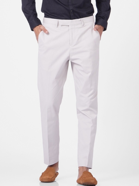 Jack & Jones Men Grey Trousers