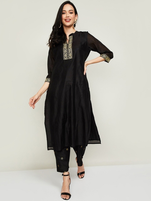 Melange by Lifestyle Women Black Ethnic Motifs Regular Kurta with Trousers & With Dupatta
Melange by Lifestyle Women Black Ethnic Motifs Regular Kurta with Trousers & With Dupatta