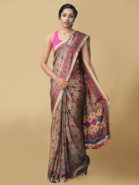 Unnati Silks Beige & Pink Floral Art Silk Patola Saree
Unnati Silks Beige & Pink Floral Art Silk Patola Saree