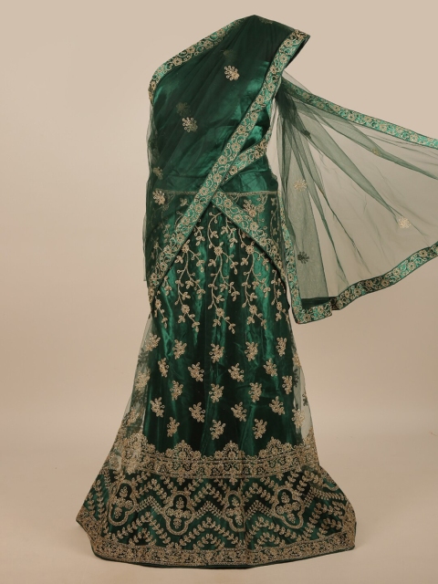 Pothys Green & Gold-Toned Embroidered Thread Work Unstitched Lehenga & Blouse With Dupatta
Pothys Green & Gold-Toned Embroidered Thread Work Unstitched Lehenga & Blouse With Dupatta