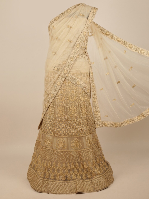 Pothys Cream-Coloured & Gold-Toned Embroidered Unstitched Lehenga & Blouse With Dupatta
Pothys Cream-Coloured & Gold-Toned Embroidered Unstitched Lehenga & Blouse With Dupatta