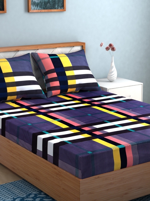 TAG 7 Multicolor Pack Of 2 Printed 144 TC 2 King Bedsheet with 4 Pillow Covers, Black
TAG 7 Multicolor Pack Of 2 Printed 144 TC 2 King Bedsheet with 4 Pillow Covers, Black
