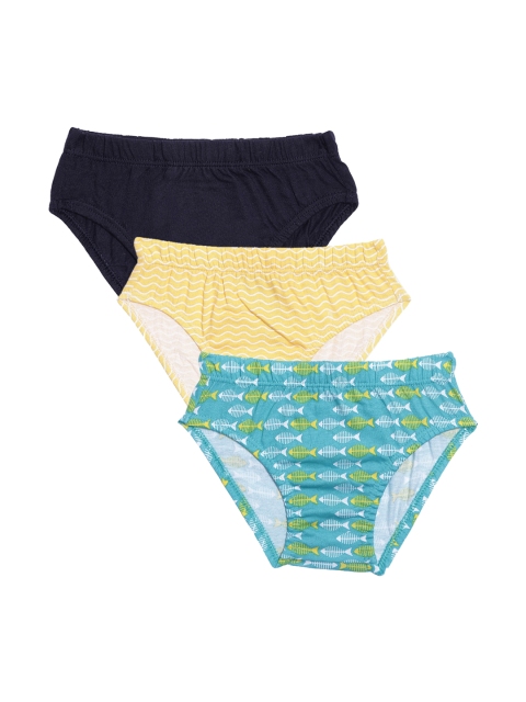 Bitz Boys Pack Of 3 Assorted Organic Cotton Basic Briefs