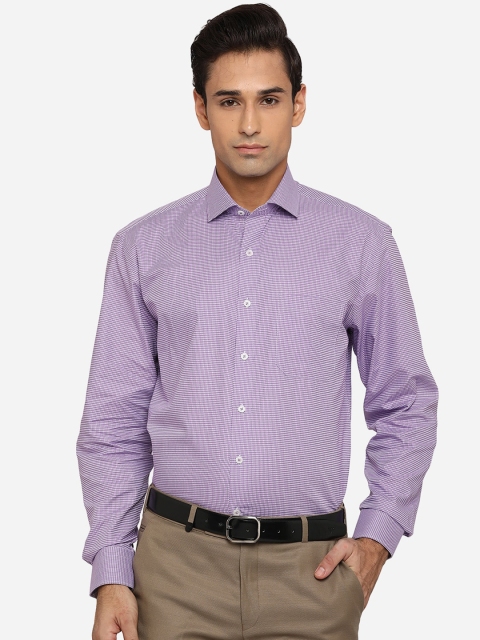 JADE BLUE Men Purple Classic Micro Checks Opaque Checked Pure Cotton Formal Shirt
JADE BLUE Men Purple Classic Micro Checks Opaque Checked Pure Cotton Formal Shirt